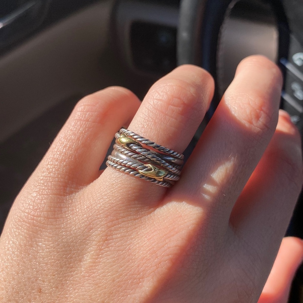 Size 6 double x crossover David yurman ring